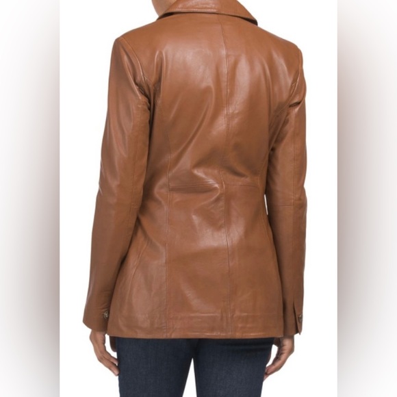 BOD & CHRISTENSEN LAMB LEATHER JACKET, COGNAC COLOR. - Picture 2 of 13